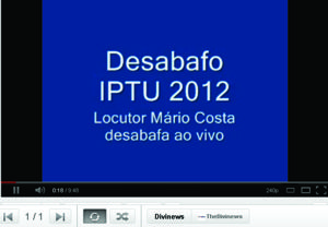 Áudio/vídeo liberado da Censura: um dos mais influentes apresentadores  de programas de  rádio de Divinópolis se revolta contra administração de Vladimir Azevedo – Motivo carnezinho do IPTU
